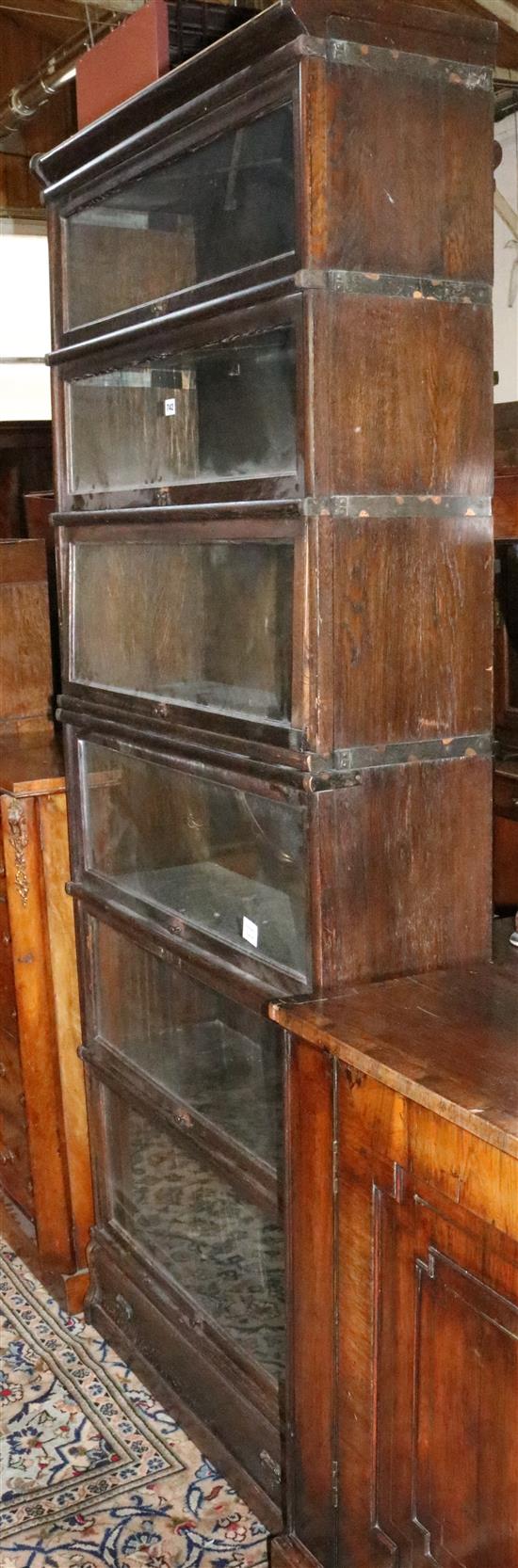 Globe Wernicke oak six section bookcase
